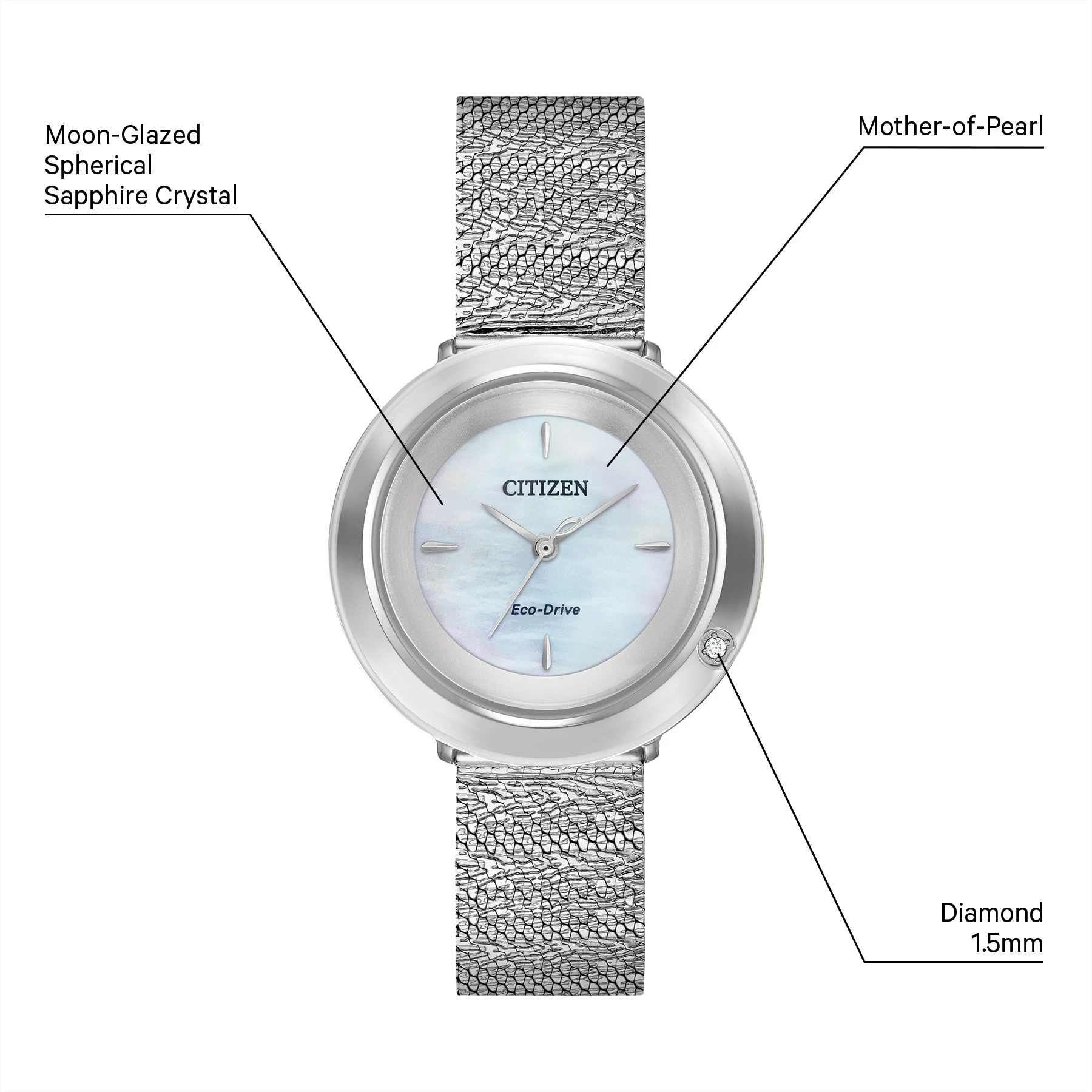 時計 CITIZEN ambiluna L Ambiluna - Men's Eco-Drive EM0640-58D Silver Watch | CITIZEN